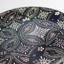 PLATE (HANA CLOISONNE) BEIGE & BLACK 2 PIECE SET, Large Plate, Platter, Nishijin Textile