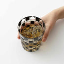 KUROCO TAMA CHECKERED OLD, Edo Kiriko Glass