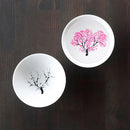 FOUR SEASONS MAGIC COLOR CHANGING HIRASAKAZUKI (4 PIECES), Sake Cup, Mino Ware