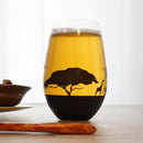SUNSET IN SAVANNAH GIRAFFE, Glass, Mino Ware