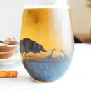 SUNSET IN SAVANNAH GIRAFFE, Glass, Mino Ware