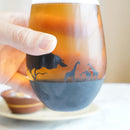 SUNSET IN SAVANNAH GIRAFFE, Glass, Mino Ware