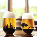 SUNSET IN SAVANNAH GIRAFFE, Glass, Mino Ware