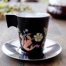 BOTANICAL (BLACK) CUP & SAUCER, Mug, Mino Ware