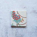 KEMONODE CERAMIC TILE NO.4, Art Panel, Dish Set, Kyoto Yuzen Dyeing