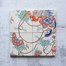 KEMONODE CERAMIC TILE NO.4, Art Panel, Dish Set, Kyoto Yuzen Dyeing