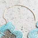 PANSY CRYSTAL, Earrings, Kyoto Yuzen Dyeing
