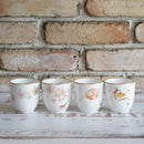 FOUR SEASONS JAPANESE TEA CUP (4 PIECE SET), Japanese Tea Cup, Porcelain