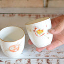FOUR SEASONS JAPANESE TEA CUP (4 PIECE SET), Japanese Tea Cup, Porcelain