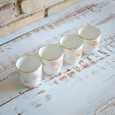 FOUR SEASONS JAPANESE TEA CUP (4 PIECE SET), Japanese Tea Cup, Porcelain
