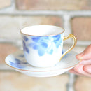 BLUE ROSE COFFEE CUP & SAUCER, Coffee Cup, Tea Cup, Porcelain