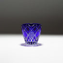 GUINOMI KIKU YARAI (BLUE), Sake Glass, rinzen Kiriko