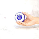 凛然 ienomiグラス 菊七宝 -kiku shippo- (青)【切子】