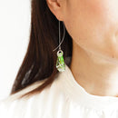 AMERICAN PIERCED EARRINGS -seika- (GREEN) 2 PIECES, rinzen Kiriko
