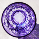 COLD SAKE GLASS GINWAN NO HANA (GOLD & PURPLE), rinzen Kiriko