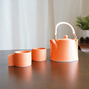 VOYAGE ORENGE ROUSSI TEA POT & TEACUPS 3-PIECE SET, Japanese Tea Set, Mino Ware