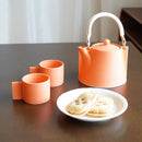 VOYAGE ORENGE ROUSSI TEA POT & TEACUPS 3-PIECE SET, Japanese Tea Set, Mino Ware