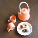 VOYAGE ORENGE ROUSSI TEA POT & TEACUPS 3-PIECE SET, Japanese Tea Set, Mino Ware