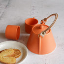 VOYAGE ORENGE ROUSSI TEA POT & TEACUPS 3-PIECE SET, Japanese Tea Set, Mino Ware