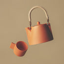 VOYAGE ORENGE ROUSSI TEA POT & TEACUPS 3-PIECE SET, Japanese Tea Set, Mino Ware