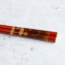 橋本幸作漆器店 手描き蒔絵箸 金梨地 富士桜 朱 (1膳, 名入れ可)【輪島うるし箸 】