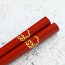 JAPANESE ZODIAC SHEEP RED FOR CHILDREN (1 SET), Chopsticks, Wajima Lacquerware