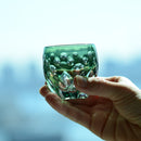 SAKE CUP DAFFODIL by Satoshi Nabetani, Master of Traditional Crafts, Sake glass, Edo Kiriko, Kagami Crystal