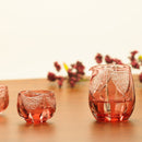 SAKE SET KAGURA by Tatsuya Nemoto, Master of Traditional Crafts, Edo Kiriko, Kagami Crystal