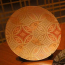 PLATE (HANA CLOISONNE) BEIGE & BLACK 2 PIECE SET, Large Plate, Platter, Nishijin Textile