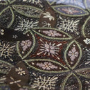 PLATE (HANA CLOISONNE) BLACK, Large Plate, Platter, Nishijin Textile