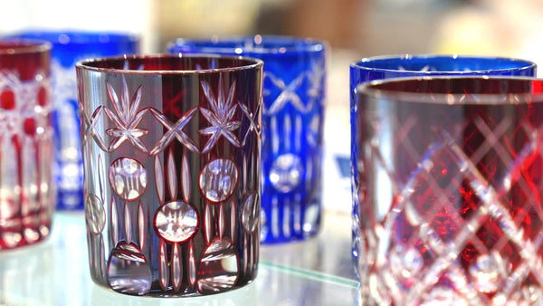 What is Edo Kiriko Glass with sharp patterns?