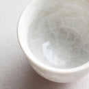 FLOWER CRYSTAL (WHITE & RED) SAKE SET (3 PIECE SET), Sake Bottle Set, Kyoto Ware, Kiyomizu Ware