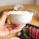 FLOWER CRYSTAL BOWL (WHITE BACKGROUND BLUE RED) BOWL (2 PIECE SET), Rice Bowl, Kyoto Ware, Kiyomizu Ware