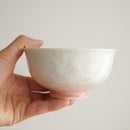 FLOWER CRYSTAL BOWL (WHITE BACKGROUND BLUE RED) BOWL (2 PIECE SET), Rice Bowl, Kyoto Ware, Kiyomizu Ware