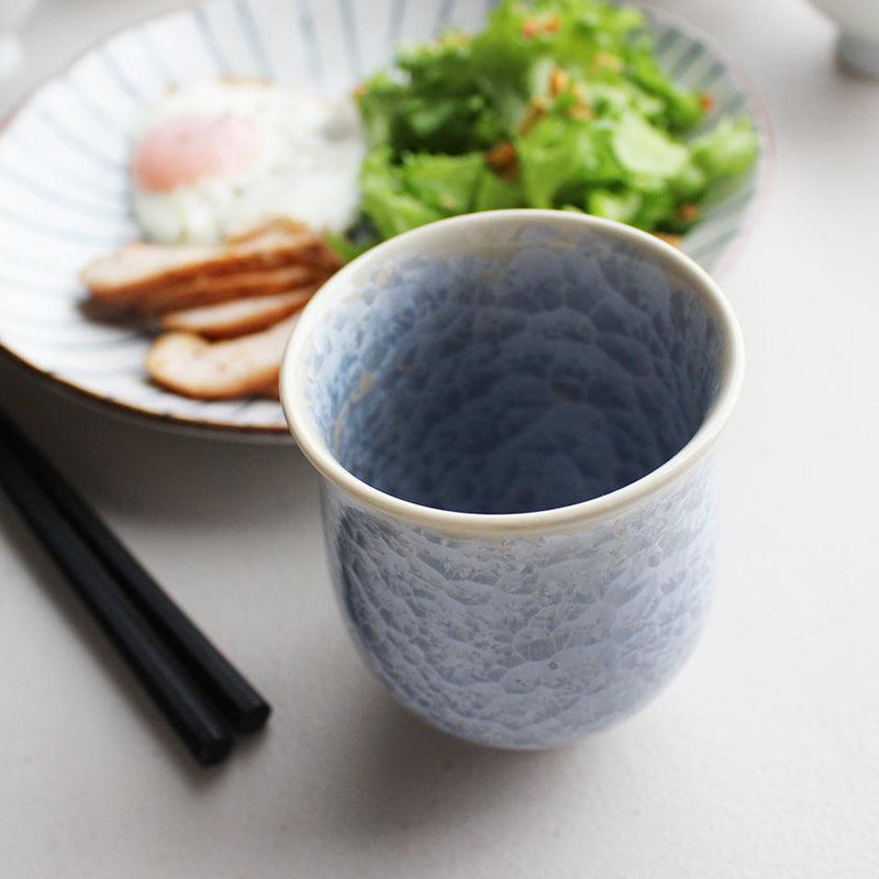 FLOWER CRYSTAL (SILVER FLOWER GOLD FLOWER) YUNOMI (2 PIECE SET), Japanese Tea Cup, Kyo Ware, Kiyomizu Ware