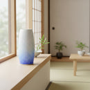 FLOWER CRYSTAL (BLUE ON A WHITE BACKGROUND) VASE, Kyo Ware, Kiyomizu Ware｜使用イメージ（演出・室内設置）※手作りのため色・風合いは一点ごとに異なります