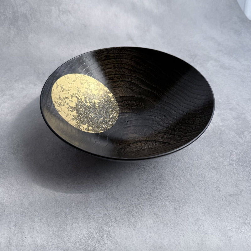 箔一 おぼろ月 ボウル6寸 (漆)【金沢箔】 ｜ARTISAN
