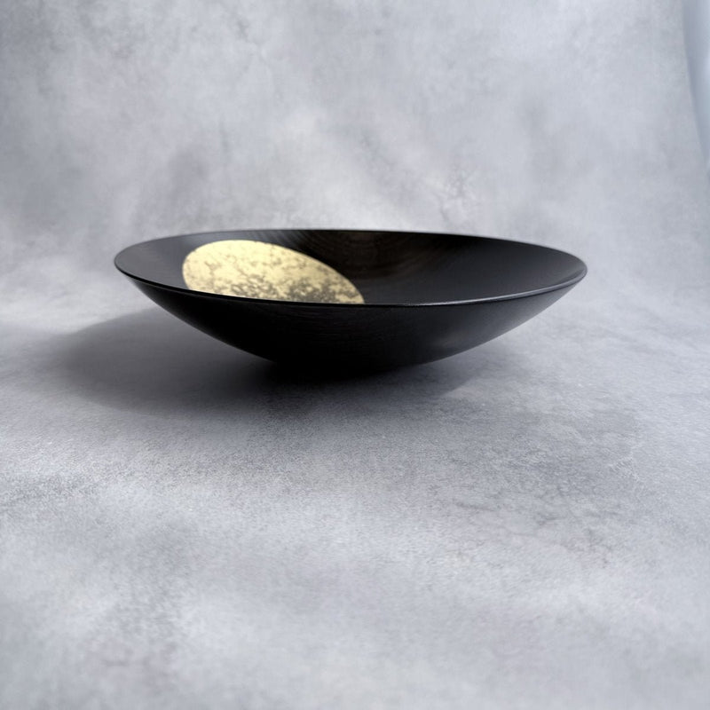 箔一 おぼろ月 ボウル8寸 (漆)【金沢箔】 ｜ARTISAN