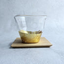 PENETRATION COLD TEA GLASS & COASTER (2 PIECES), Kanazawa Gold Leaf