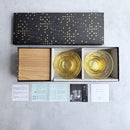 PENETRATION COLD TEA GLASS & COASTER (2 PIECES), Kanazawa Gold Leaf