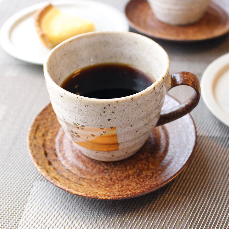 COFFEE CUP & SAUCER SET, Kanazawa Gold Leaf