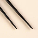 [Chopsticks and Chopstick Rests]a Pair of Ebony SQUARE with Chopstick Rest (8.46inch ＆ 9inch) | MATSUKAN | Wakasa Lacquered Chopsticks