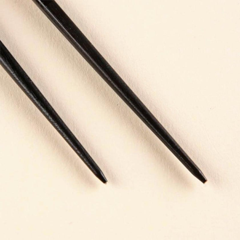 [Chopsticks and Chopstick Rests]a Pair of Ebony SQUARE with Chopstick Rest (8.46inch ＆ 9inch) | MATSUKAN | Wakasa Lacquerware