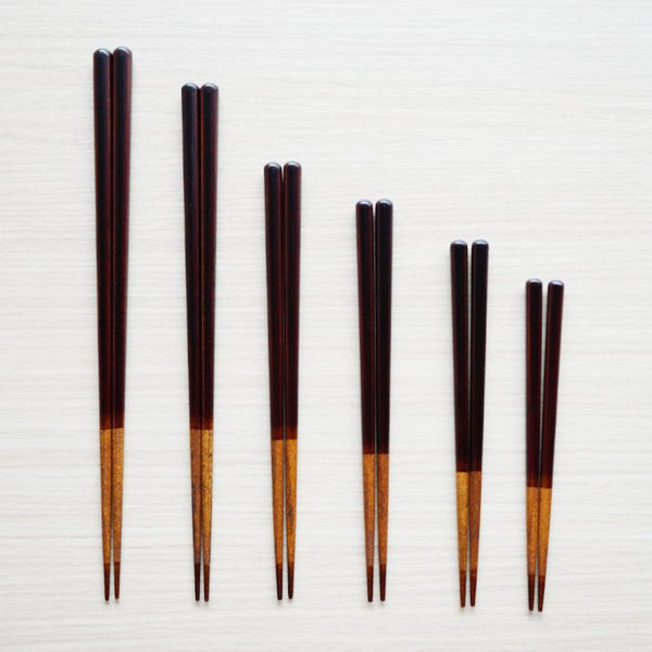 [Chopsticks]  Kijiro nuri Joboji Lacquered Japanese Cherry Tree (5.31inch to 9.06inch) | MATSUKAN | Wakasa Lacquerware