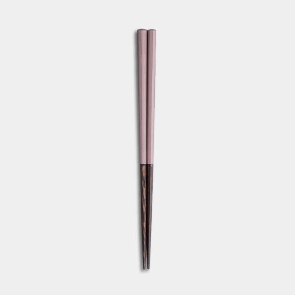 [Chopsticks] HASHIKURA SEASON01 Octagonal Wenge Pink (8.85inch) | MATSUKAN | Wakasa Lacquerware