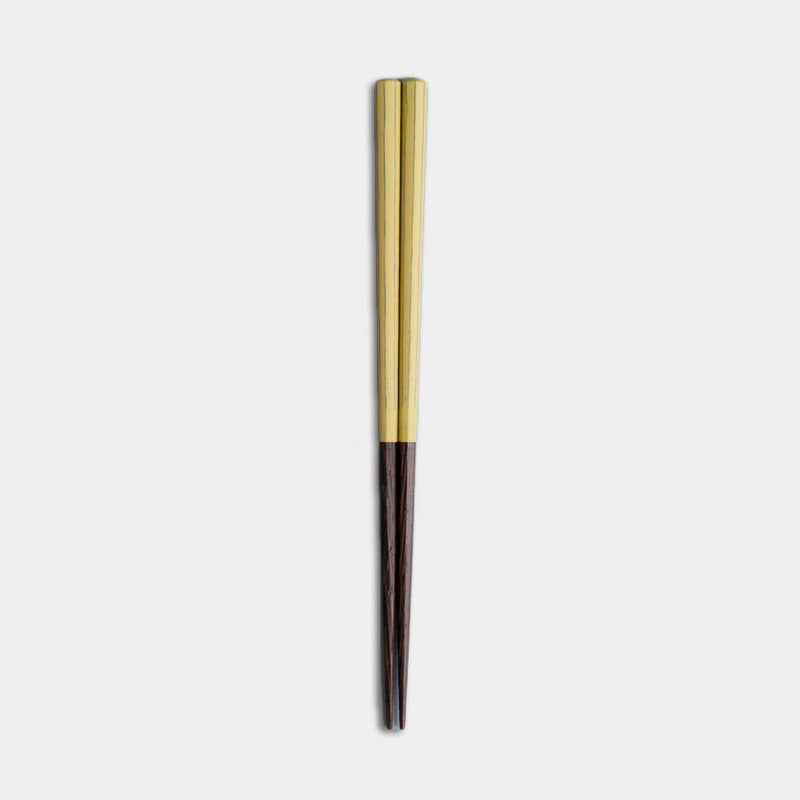 [Chopsticks] HASHIKURA SEASON01 Octagonal Wenge Yellow (8.85inch) | MATSUKAN | Wakasa Lacquerware