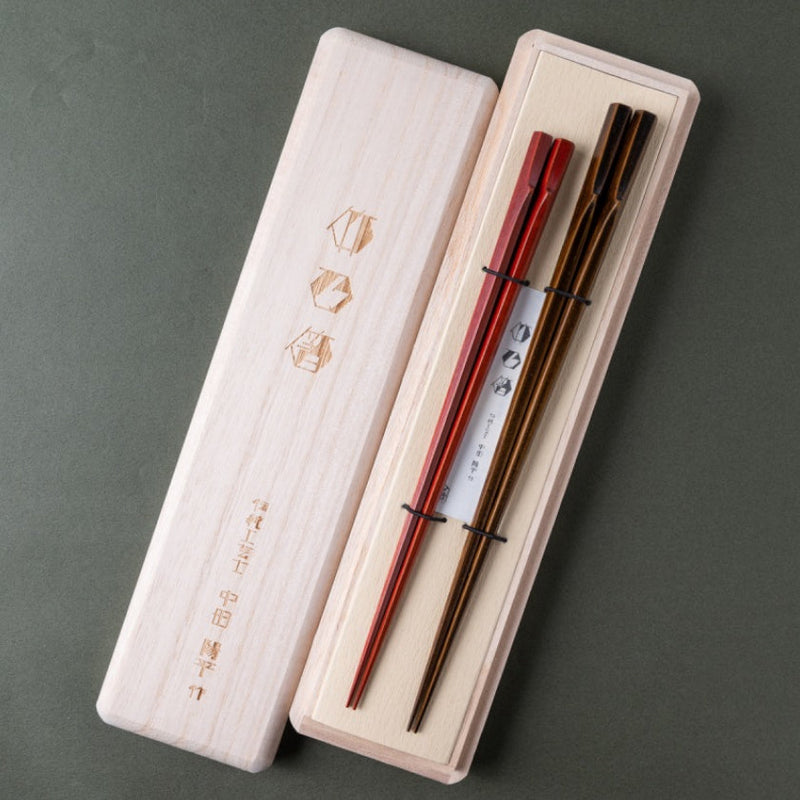 [Chopsticks] a Pair of Hexagonal Bamboo Chopsticks  set of two | Wakasa Lacquerware