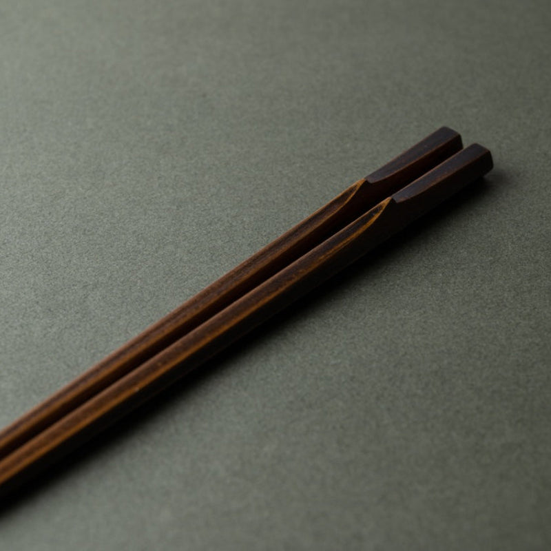 [Chopsticks] Hexagonal Bamboo Chopsticks (Black)  | Wakasa Lacquerware