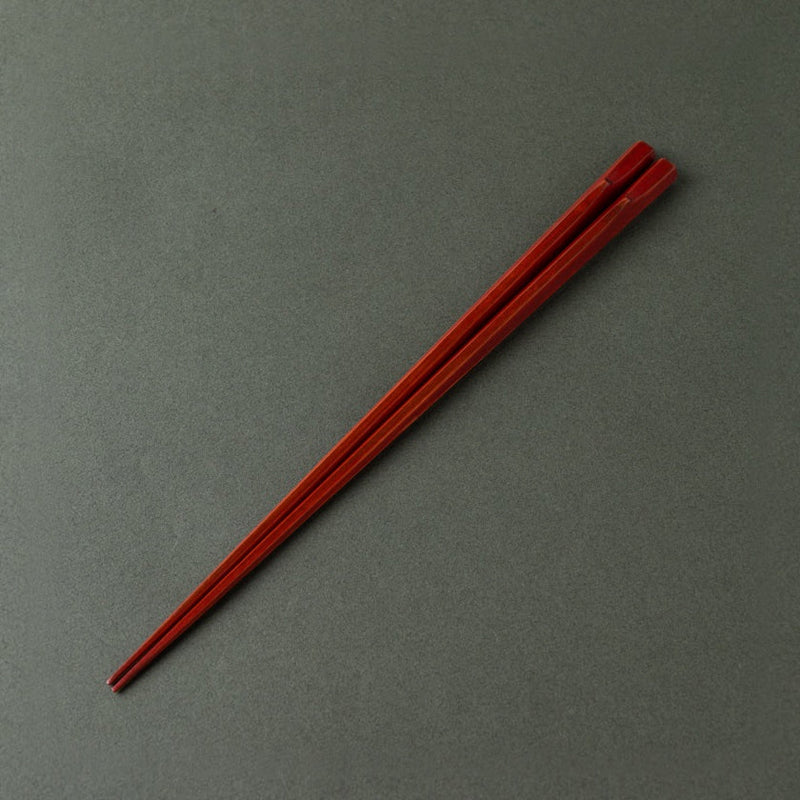 [Chopsticks] Hexagonal Bamboo Chopsticks (Red)  | Wakasa Lacquerware