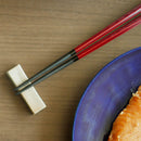 [Chopsticks and Chopstick Rest] a Pair of Enboy Pentagon with Chopstick rest (8.46inch & 9inch) | Wakasa Lacquered Chopsticks